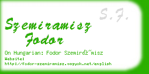 szemiramisz fodor business card